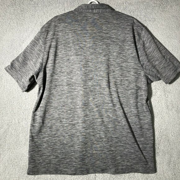 GREG NORMAN Play Dry Mens XXL Golf Polo Shirt Gray Heather Short Sleeve Shark - Picture 4 of 9